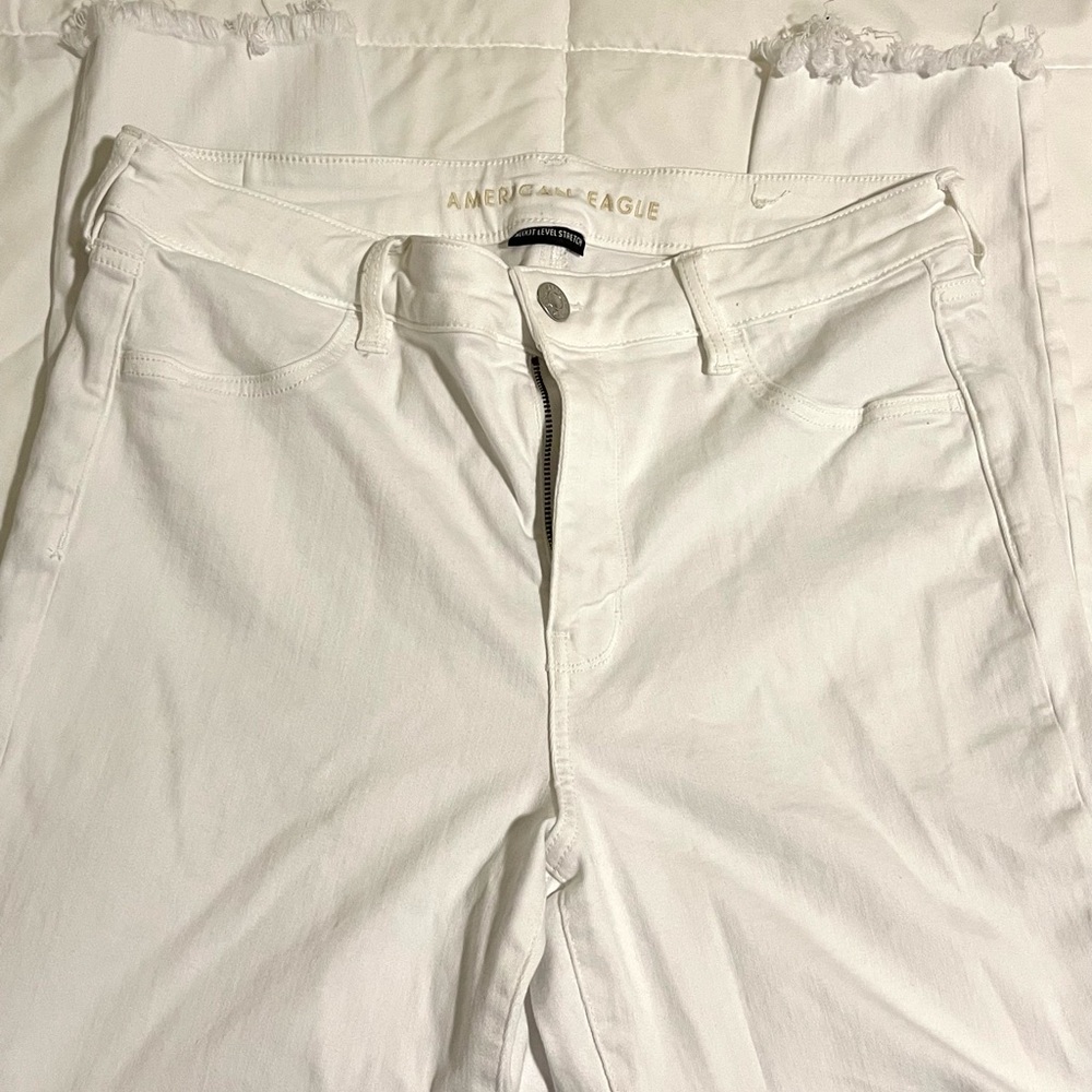 AMERICAN EAGLE high rise jegging jeans white ripped